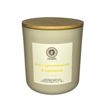 Yellow-Free Expressionism & Optimism Vibe Candle
